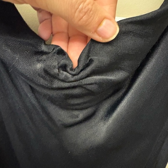 Zara black silky short lingerie spaghetti strap ruched bust short mini dress XS - Picture 3 of 8